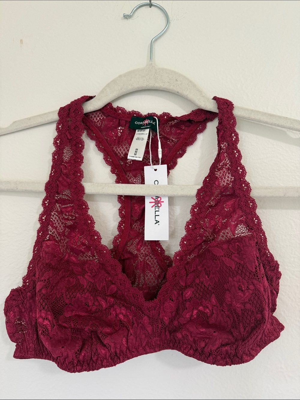 Cosabella deep Ruby, never say never racer back bra